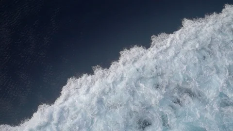 The wake of a ship in slow motion Stock Footage 99229642