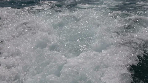 Wake from speed boat Stock Footage 99685042