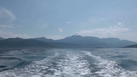 Wake from speed boat Stock Footage 101689615