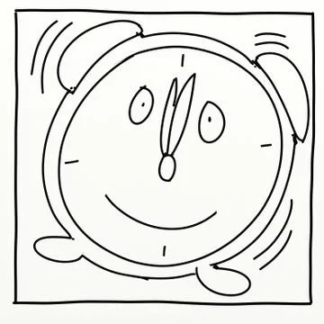 Wake Up ,stylized comic book style humorist drawings Stock Illustration