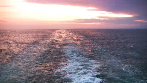 Wake sunset HD Stock Footage 106464852