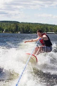 Wake Surfer 스톡 사진