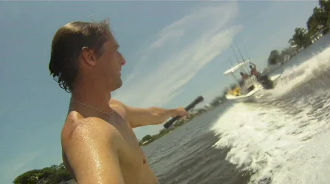 Wake Surfing Stock Footage 817127