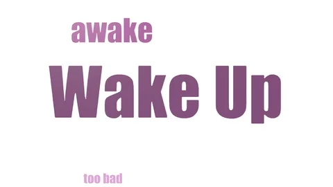 Wake Up Tagcloud Animated Isolated On White Stock Footage 107243275