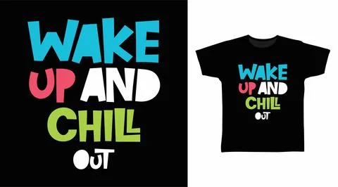 Wake up typography art design vector illustration ready for print on t-shirt Stock-Illustration