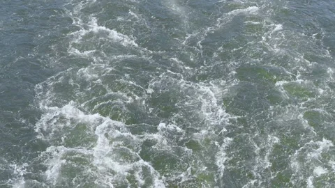 Wake Water Behind A Ship Stock Footage 265466953