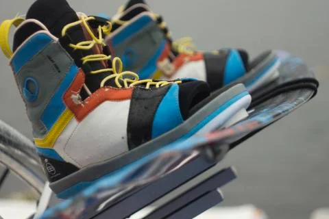 Wakeboard complete on stand Stock Photos