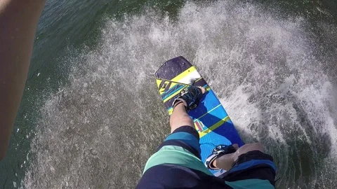 Wakeboard Crash Stock Footage 92147348