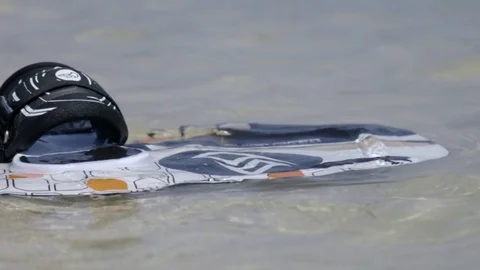 Wakeboard on sand beach Stock-Footage 74907015