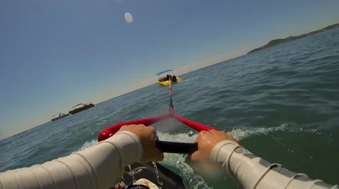 Wakeboard start from water Stock-Footage 29968394