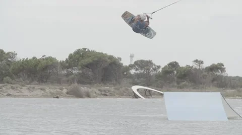 WakeBoard Tricks Stock Footage 41737316