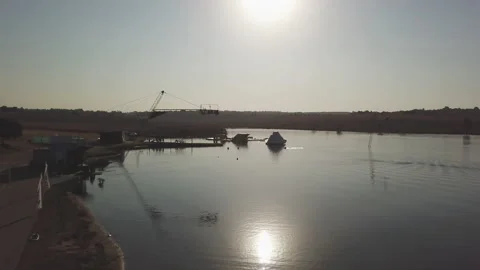 Wakeboarder at Cable Park Stock Footage 131380133