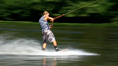 Wakeboarding Stock Footage
