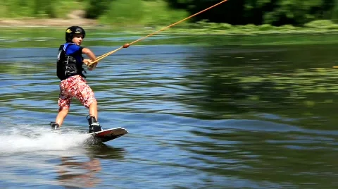 Wakeboarding Stock Footage