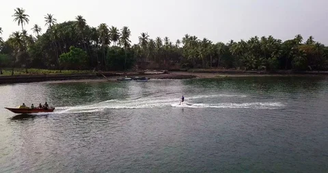 Wakeboarding in Goa Stock Footage 98629545