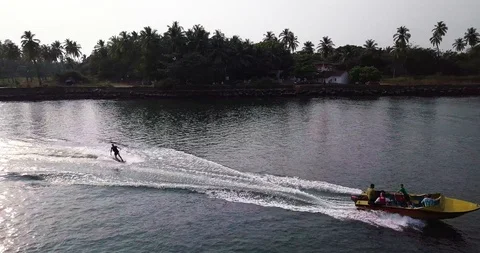 Wakeboarding in Goa Stock Footage 98629683