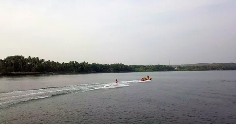 Wakeboarding in Goa Stock Footage 98630154