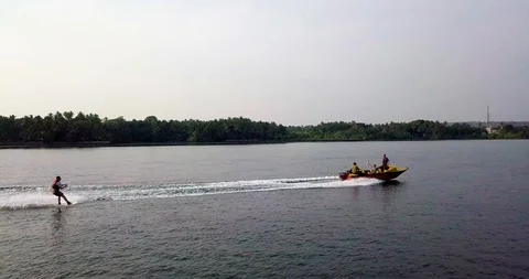 Wakeboarding in Goa Stock Footage 98630504