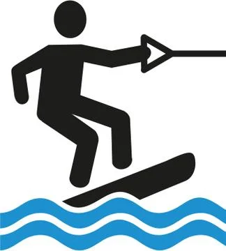 Wakeboarding pictogram Stock Illustration