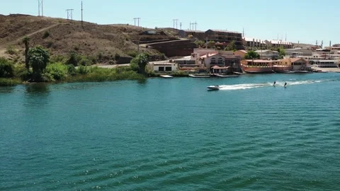 Wakeboarding On River Vídeo Stock 209294292