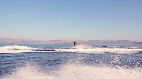 Wakeboarding - Young Wakeboarder In Action Video stock 43227701
