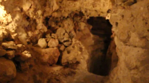 Wakening up In a cave Stock Footage 36464963