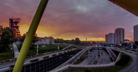 Wakeup City Motionlapse 4k Stock Footage 64566674