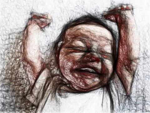 Waking up a child 库存插图