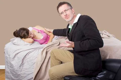 Waking Up Daughter Stock Photos