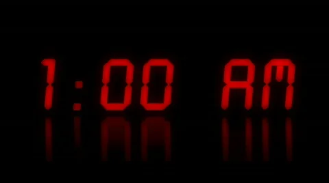 Waking Up Digital numbers counting Stock Footage