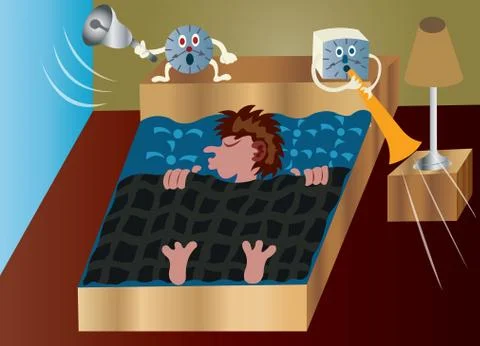 Waking hours Stock Illustration