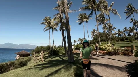 Waking by the Resort Stock Footage 242060905