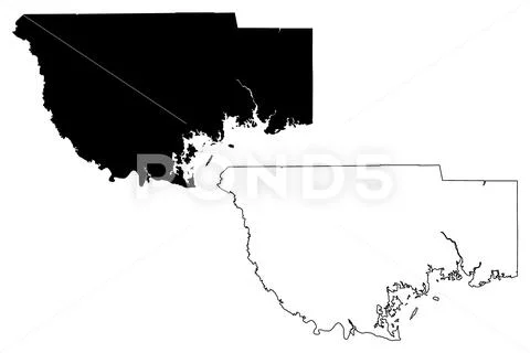 Wakulla County, Florida (U.S. county, United States of America, USA, U.S., US Stock Illustration