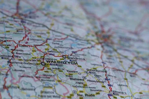 Walbrzych on the Europe map Stock Photos