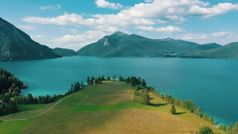 Walchensee in the Alps Stock Footage 195311318