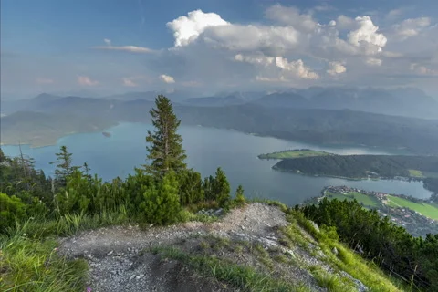 Walchensee lake bavaria Stock-Footage 147537895