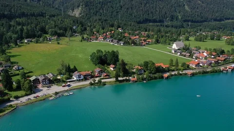 Walchensee pan Stock Footage 113647319