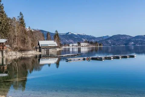 Walchensee in winter Foto stock