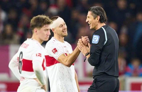  Waldemar ANTON, VFB 2 referee Deniz Aytekin with whistle, gestures, shows... Stock Photos