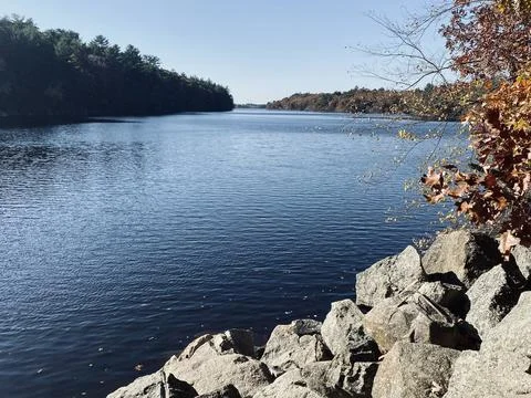 Walden Pond in Fall Stock Photos