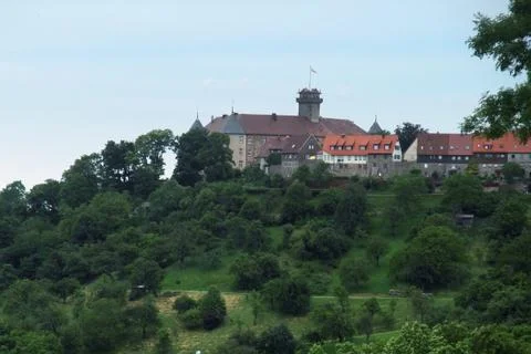 Waldenburg with castle Stock Photos