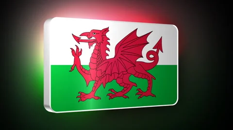 Wales 3d flag Stock Footage 2047874