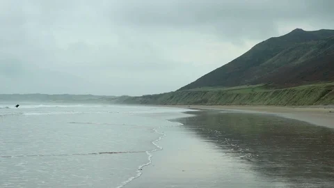 Wales Beach Stock Footage 88341294