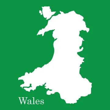 Wales country map Stock Illustration