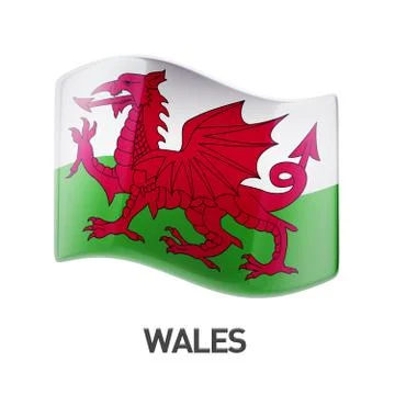 Wales Flag Icon Stock Illustration