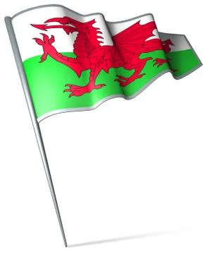 Wales flag Stock Illustration