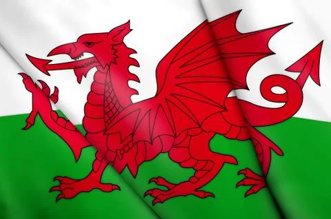 Wales flag Stock Illustration