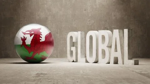 Wales. Global  Concept. Stock Illustration
