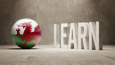 Wales. Learn Concept. Stock Illustration