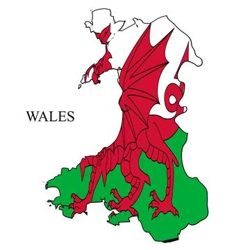 Wales map vector illustration. Global economy.  Stock Illustration